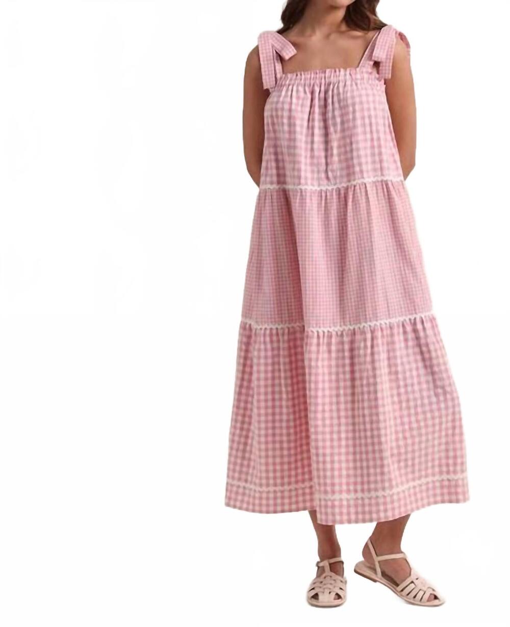 NEW WISHLIST rose petal midi dress in pink